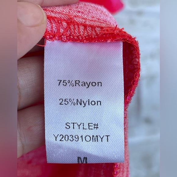 POMANDER PLACE Hot Pink Ikat Kenzo Dress size medium - Picture 7 of 10